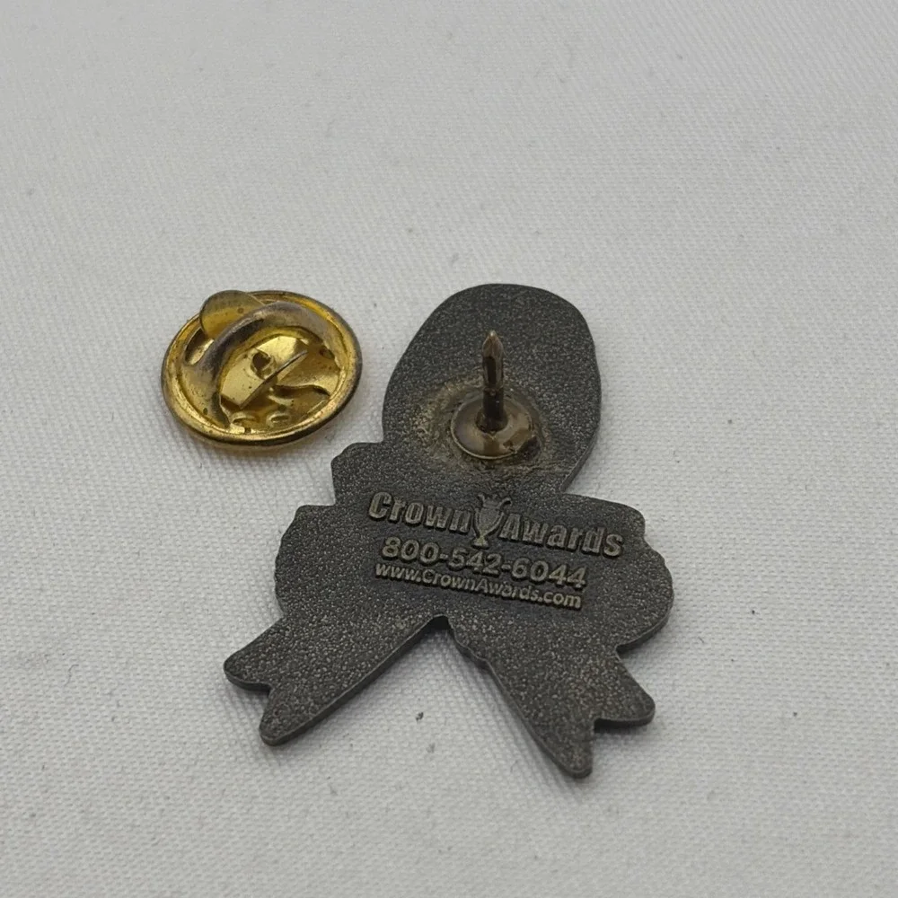 Farm Family Strong Green Ribbon Tractor Mower Lapel Hat Pin Crown Awards